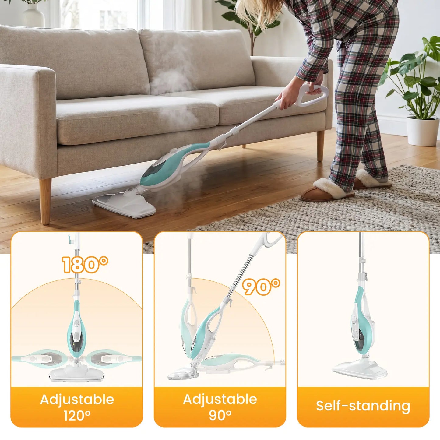 Portable Floor Cleaner for Hardwood, Tile, Laminate & Carpet Floors