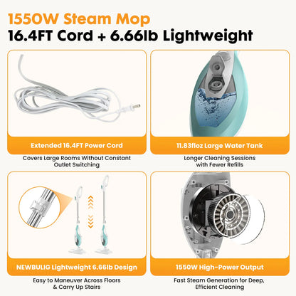 Portable Floor Cleaner for Hardwood, Tile, Laminate & Carpet Floors