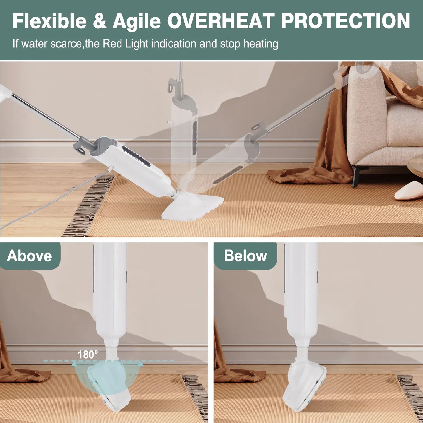 Portable Floor Cleaner for Hardwood, Tile, Laminate & Carpet Floors