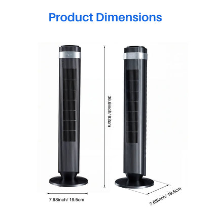 28dB Quiet Tower Fan for Bedroom, Floor Fan for Home & Office