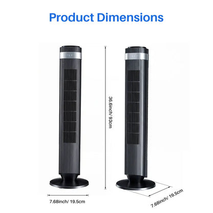 28dB Quiet Tower Fan for Bedroom, Floor Fan for Home & Office