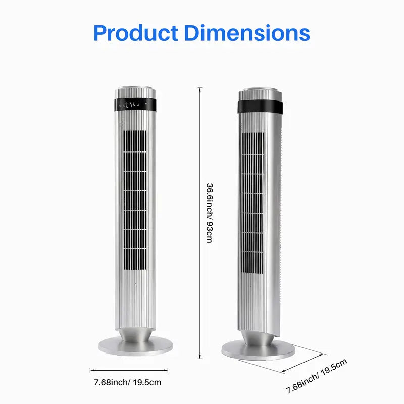 28dB Quiet Tower Fan for Bedroom, Floor Fan for Home & Office